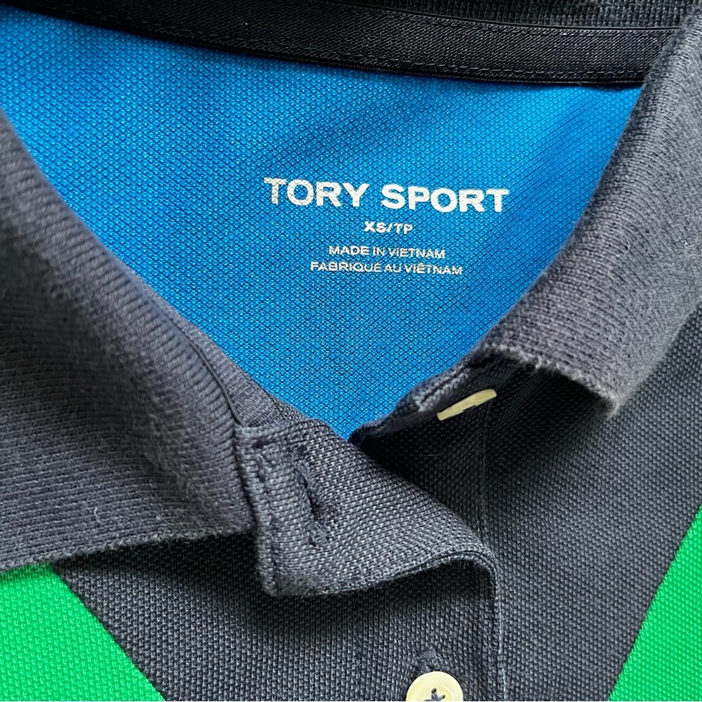 TORY SPORT MULTICOLOR Chevron Polo Dress Size XS Sporty Preppy Country Club - Picture 4 of 11